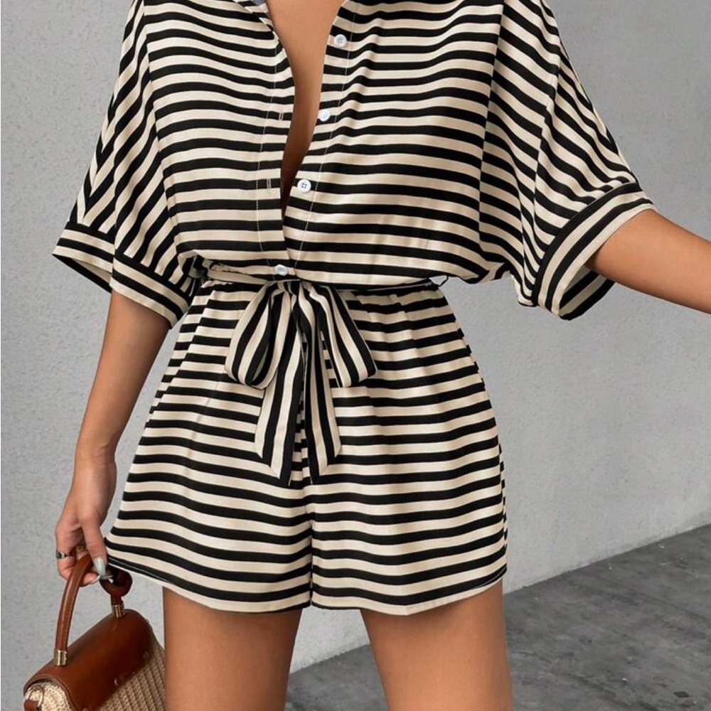Chic Striped Romper